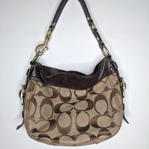 Coach Monogram Zoe Hobo Bag Shoulder Bag Canvas Y2K 90s Style